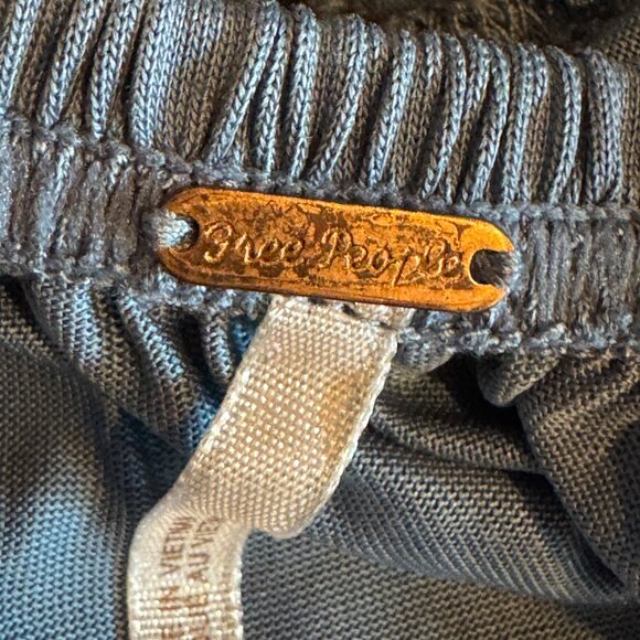 Free People antique blue Sundrop hippie boho whimsical tank size medium - Picture 5 of 8